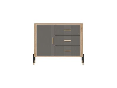 Kommode Dante DT03 Schubladenschrank - Cremona Eiche/Grau