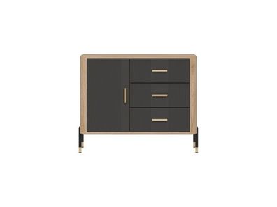 Kommode Dante DT03 Schubladenschrank - Cremona Eiche/Anthrazit