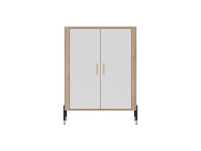 Kommode Dante DT11 Wohnzimmerschrank - Cremona Eiche/Weiß