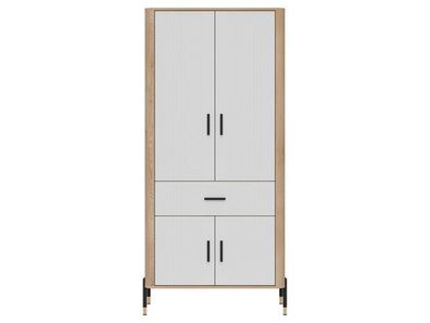 Kleiderschrank Dante DT16 Drehtürenschrank - Cremona Eiche/Weiß