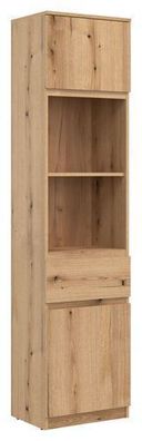 Regalschrank REMI RM08 Regal Schrank Regal 2 Türen 1 Schublade Evoke Eiche