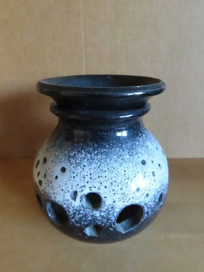 Duftlampe Duftöllampe Aromalampe schwarz weiß ca. 13 cm hoch