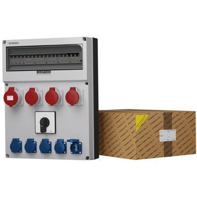 Stromverteiler GR-S/FI 1x32A 3x16A 5x230V Schalter 0-1 franz/belg System Doktorvolt®