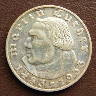 2 Reichsmark 1933 G, Martin Luther