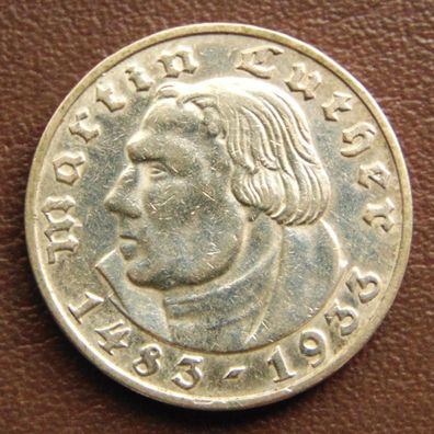 2 Reichsmark 1933 J, Martin Luther
