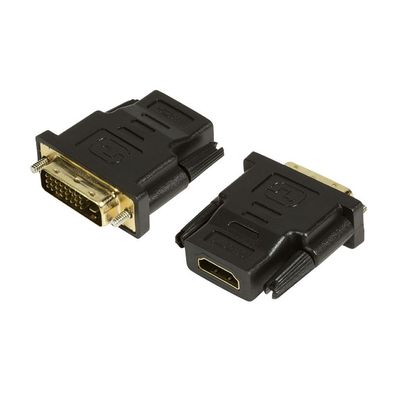 LogiLink Adapter HDMI auf DVI HDMI Buchse auf DVI D Stecker 1080p schwarz (1er Softpa