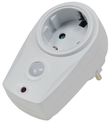 ChiliTec Zwischenstecker mit Dämmerungssensor 230V, mit Steckdose mit erhöhtem Berühr