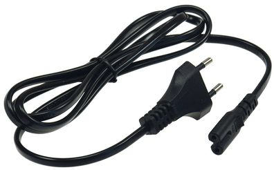 ChiliTec Netzkabel Eurostecker > Doppelnutstecker H03VVH2-F2G, 0,75 mm², 2,5A/250V, 1