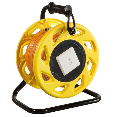 LogiLink CAT 6A 500 MHz Netzwerkkabel auf Tro mmel mit CAT 6A RJ45 Anschlussbuchsen o