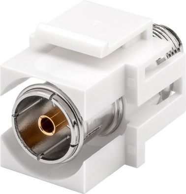 goobay Keystone Modul SAT/Antenne bündige Montage 18,9 mm Breite Koax Buchse auf F Bu