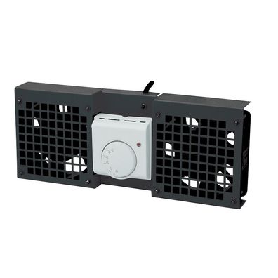 LogiLink canovate Lüftermodul für Wandschränke mit 2 x Lüfter schwarz (1er Faltschach