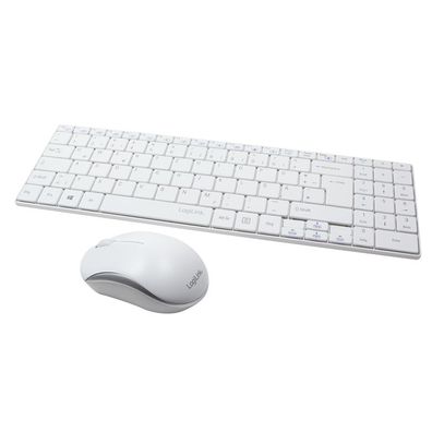 LogiLink 2,4 GHz Wireless Tastatur & Maus Set mit Autolink Funktion weiß (1er Faltsch