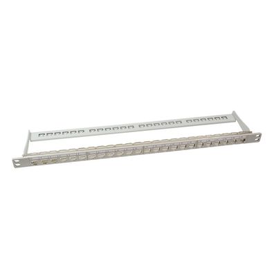 LogiLink 19" Patchpanel für 24 Keystone Module 0,5 HE unbestückt grau (1er Faltschach