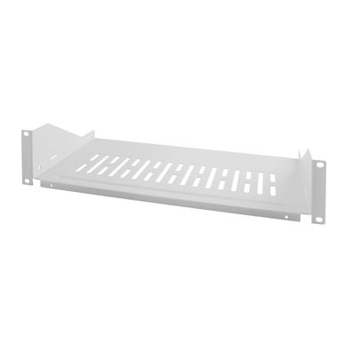 LogiLink 19" Fachboden Befestigung nur vorne mit einer Tiefe 400 mm lichtgrau 483 x 8