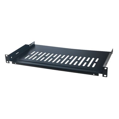LogiLink 19" Fachboden Befestigung nur vorne mit einer Tiefe 250 mm schwarz 430 x 250
