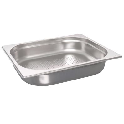 Schneider Gastrobehälter 1/2 Edelstahl 65 mm Boden gelocht Gastronorm GN Einsatz