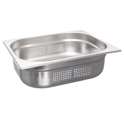 Schneider Gastronorm-Behälter 1/2 Edelstahl 100 mm Bodenlochung & Seitenlochung