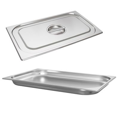 Schneider GN-Behälter Set 1/1 & Deckel Edelstahl 40 mm Profi Gastronorm Einsatz