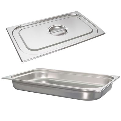 Schneider GN-Behälter Set 1/1 & Deckel Edelstahl 65 mm Profi Gastronorm Einsatz