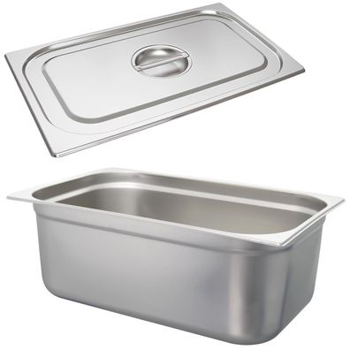 Schneider GN-Behälter Set 1/1 & Deckel Edelstahl 200 mm Profi Gastronorm Einsatz