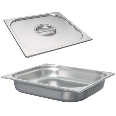 Schneider Gastronorm-Behälter Set 2/3 & Deckel Edelstahl 65 mm Profi GN Einsatz