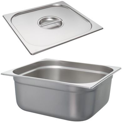 Schneider Gastronorm-Behälter Set 2/3 & Deckel Edelstahl 150 mm Profi GN Einsatz