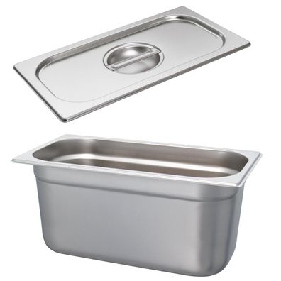 Schneider GN-Behälter 1/3 mit Deckel Edelstahl 150 mm Gastronorm Buffet Einsatz
