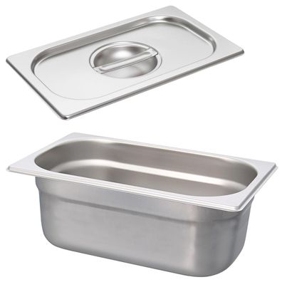 Schneider GN-Behälter 1/4 & Deckel Gastro Set Edelstahl 100mm Gastronorm Einsatz