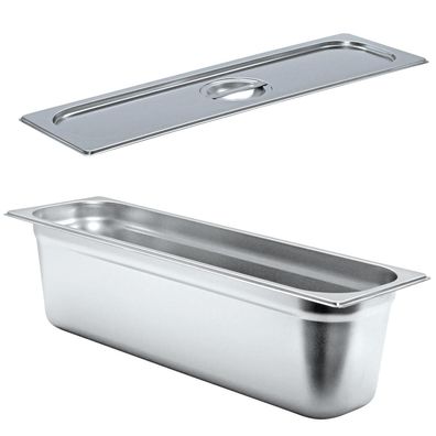 Schneider Gastro-Behälter 2/4 Set mit Deckel Gastronorm Einsatz 150 mm Edelstahl
