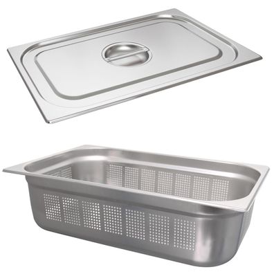 Schneider GN-Behälter 1/1 & Deckel 150 mm Gastro Einsatz Boden- & Seitenlochung