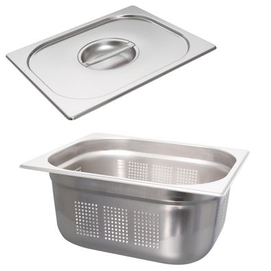 Schneider GN-Behälter 1/2 & Deckel 150 mm Gastro Einsatz Boden- & Seitenlochung