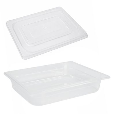 Schneider PP Gastronorm-Behälter 1/2 & Deckel 65 mm tief Gastro Speisenbehälter