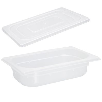 Schneider Gastronorm-Behälter 1/4 PP & Deckel 65 mm tief Gastro Speisenbehälter