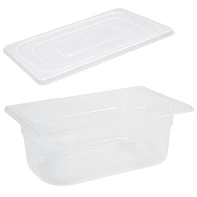 Schneider Gastronorm-Behälter 1/4 PP & Deckel 100 mm tief Gastro Speisenbehälter