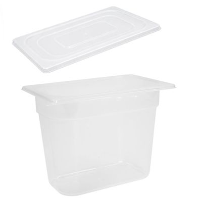 Schneider Gastronorm-Behälter 1/4 PP & Deckel 200 mm tief Gastro Speisenbehälter