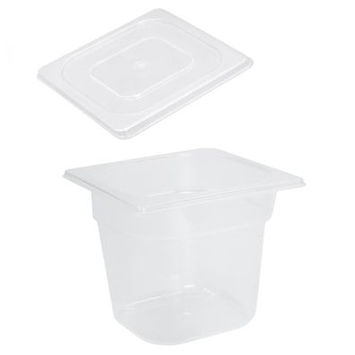 Schneider GN-Behälter 1/6 PP mit Deckel 150 mm Gastro Gastronorm Speisenbehälter