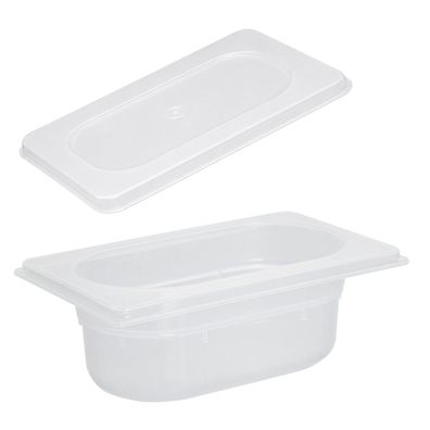 Schneider Gastronorm-Behälter 1/9 PP & Deckel 65 mm tief Gastro Speisenbehälter