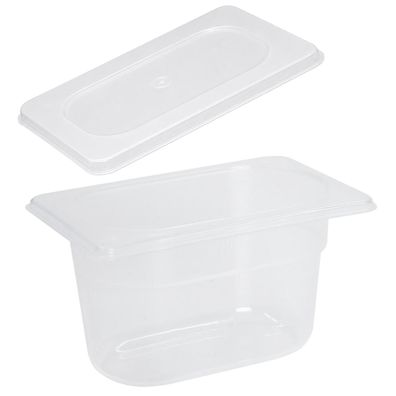 Schneider Gastronorm-Behälter 1/9 PP & Deckel 100 mm tief Gastro Speisenbehälter