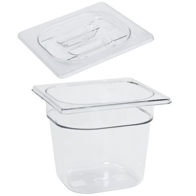 Schneider GN-Behälter 1/6 PC mit Deckel 150 mm Gastro Gastronorm Speisenbehälter