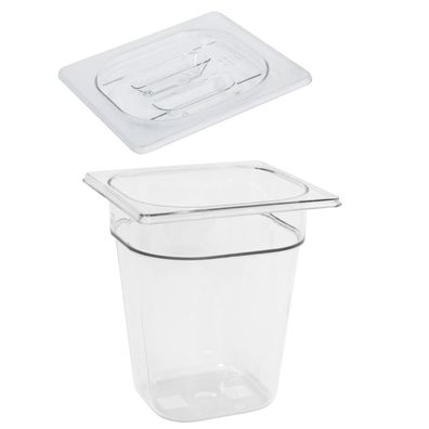 Schneider GN-Behälter 1/6 PC mit Deckel 200 mm Gastro Gastronorm Speisenbehälter