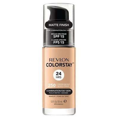 Revlon ColorStay SPF15 Foundation für Misch- und ölige Haut 250 Fresh Beige, 30