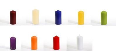 Stumpenkerze - Durchmesser: 60 mm - Höhe: 130 mm - verschiedene Farben