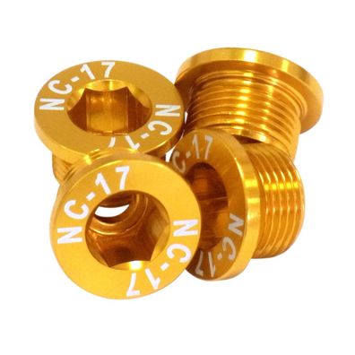 NC-17 Kettenblattschraube Sram M10, 4er Set, CNC, AL-7075 T6, gold
