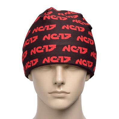 NC-17 Beanie/Unterziehmütze made by Buff, schwarz mit roten Logos