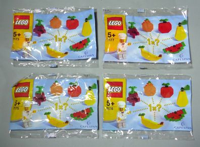 Lego System Capespan Promotion-Tütchen Packungen Gemüse Obst NEU OVP 4 Typen