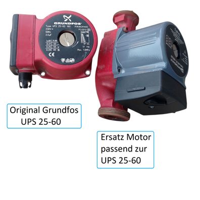 Neuer Ersatz Motor f. Grundfos Heizungspumpe Umwälzpumpe UPS 25-60/180 oder 25-60/130