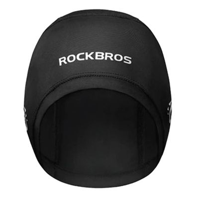 Rockbros Fahrradkappe mit Aussparungen für Brillen in Schwarz mit reflektierende