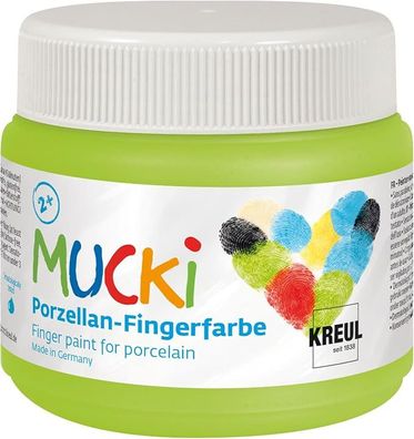 KREUL 26305 - MUCKi Porzellan-Fingerfarbe Abenteuergrün, 150 ml