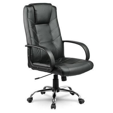 Sofotel EG-221 Bürostuhl aus schwarzem Leder
