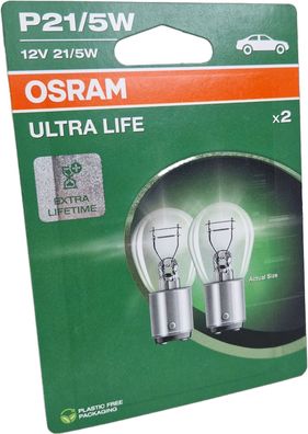 P21/5W OSRAM Ultra Life Extra Lifetime hohe Lebensdauer 2er 7506ULT-2BL